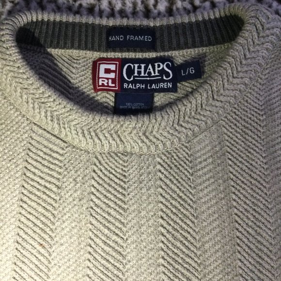 Chaps Ralph Lauren Herringbone Crewneck Sweater - Picture 5 of 7